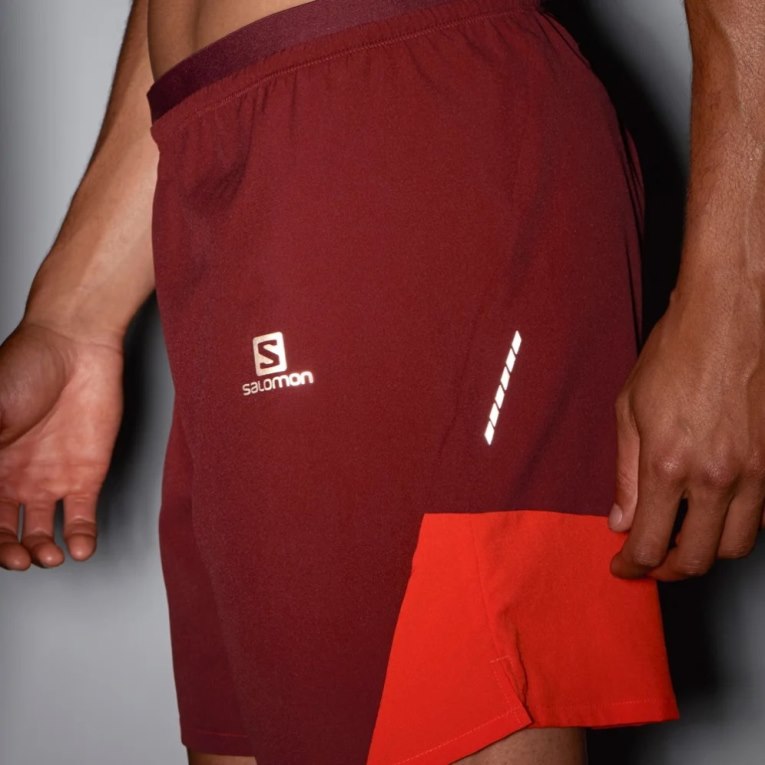 Red Salomon Cross 7'' No Liner Men's Shorts | IE YJ2596